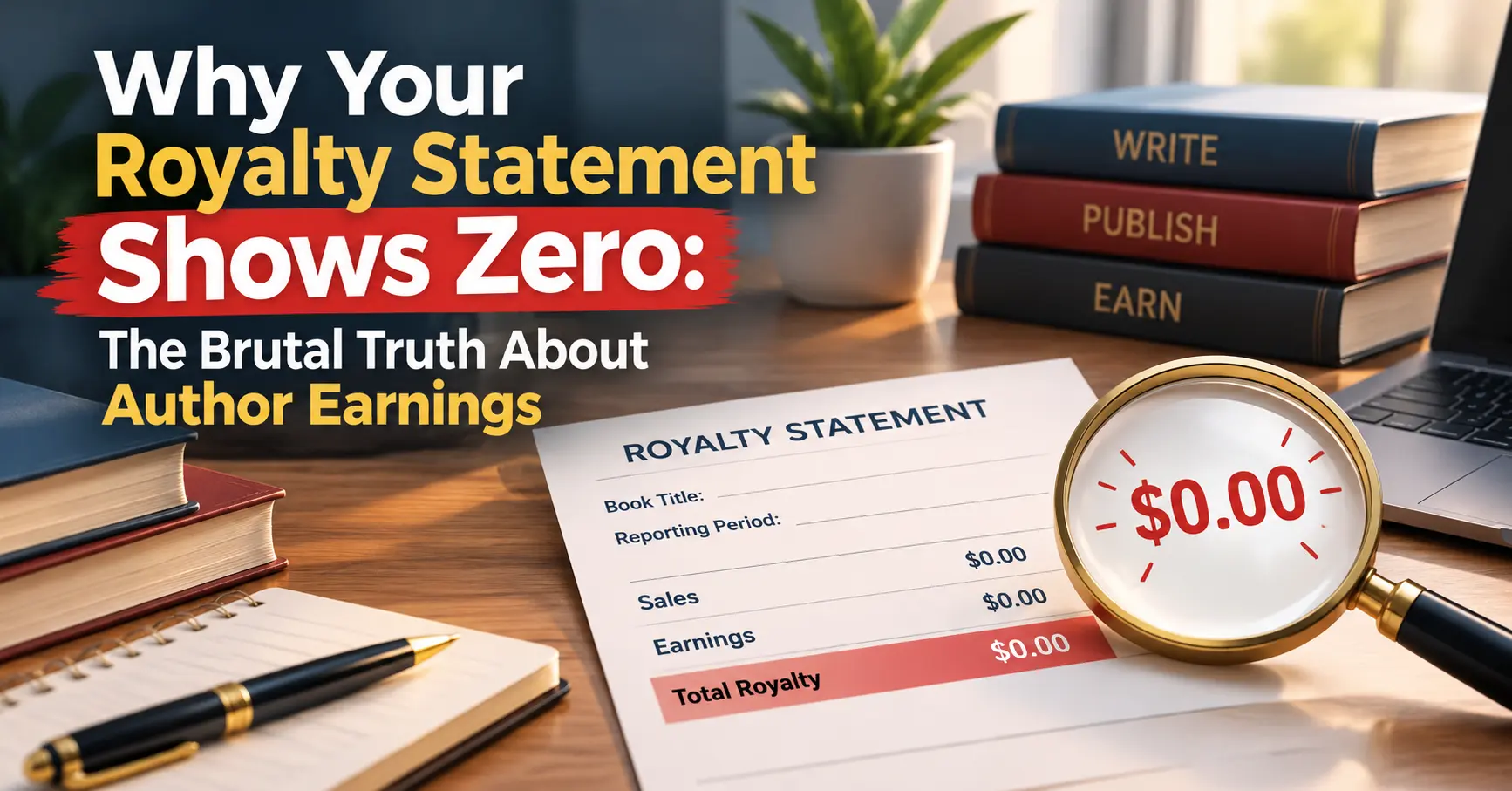 Why Your Royalty Statement Shows Zero: The Brutal Truth About Author Earnings