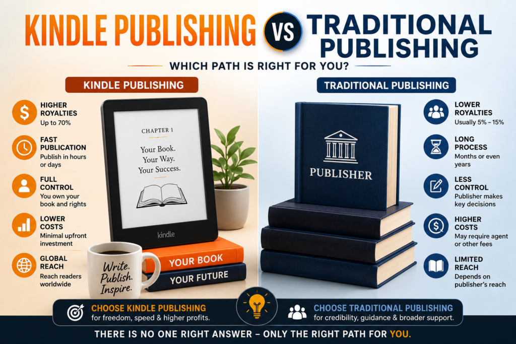 Kindle Publishing vs Traditional Publishing