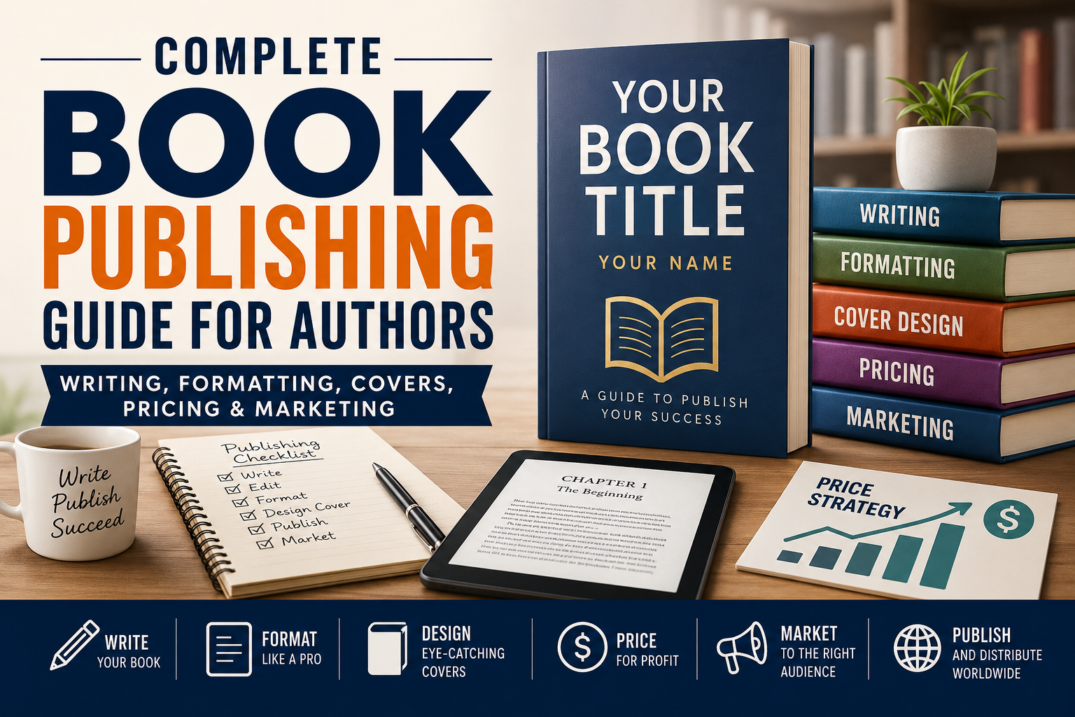 Complete Book Publishing Guide for Authors: Writing, Formatting, Covers, Pricing & Marketing
