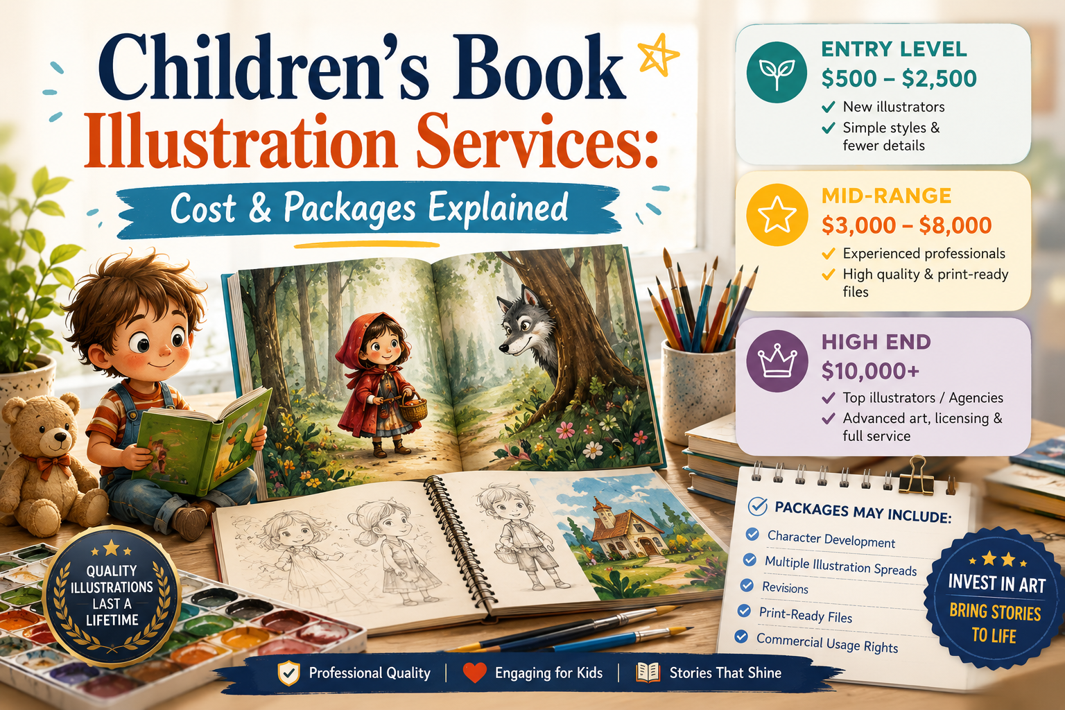 Children’s Book Illustration Services: Cost & Packages Explained