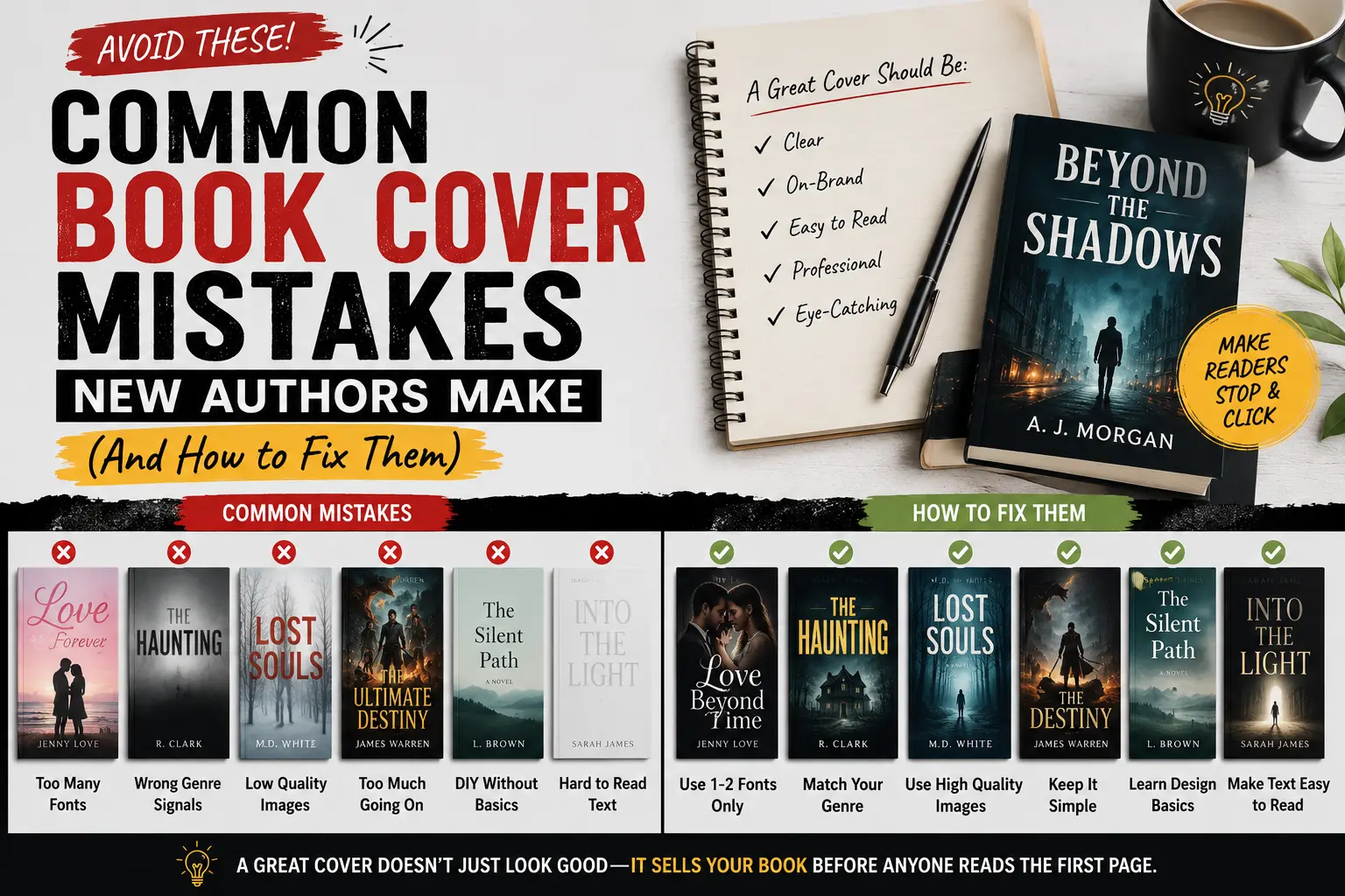 Common Book Cover Mistakes New Authors Make