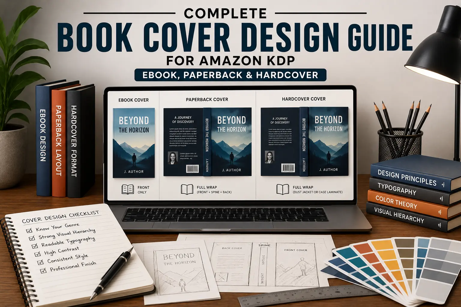 Complete Book Cover Design Guide for Amazon KDP (eBook, Paperback & Hardcover)