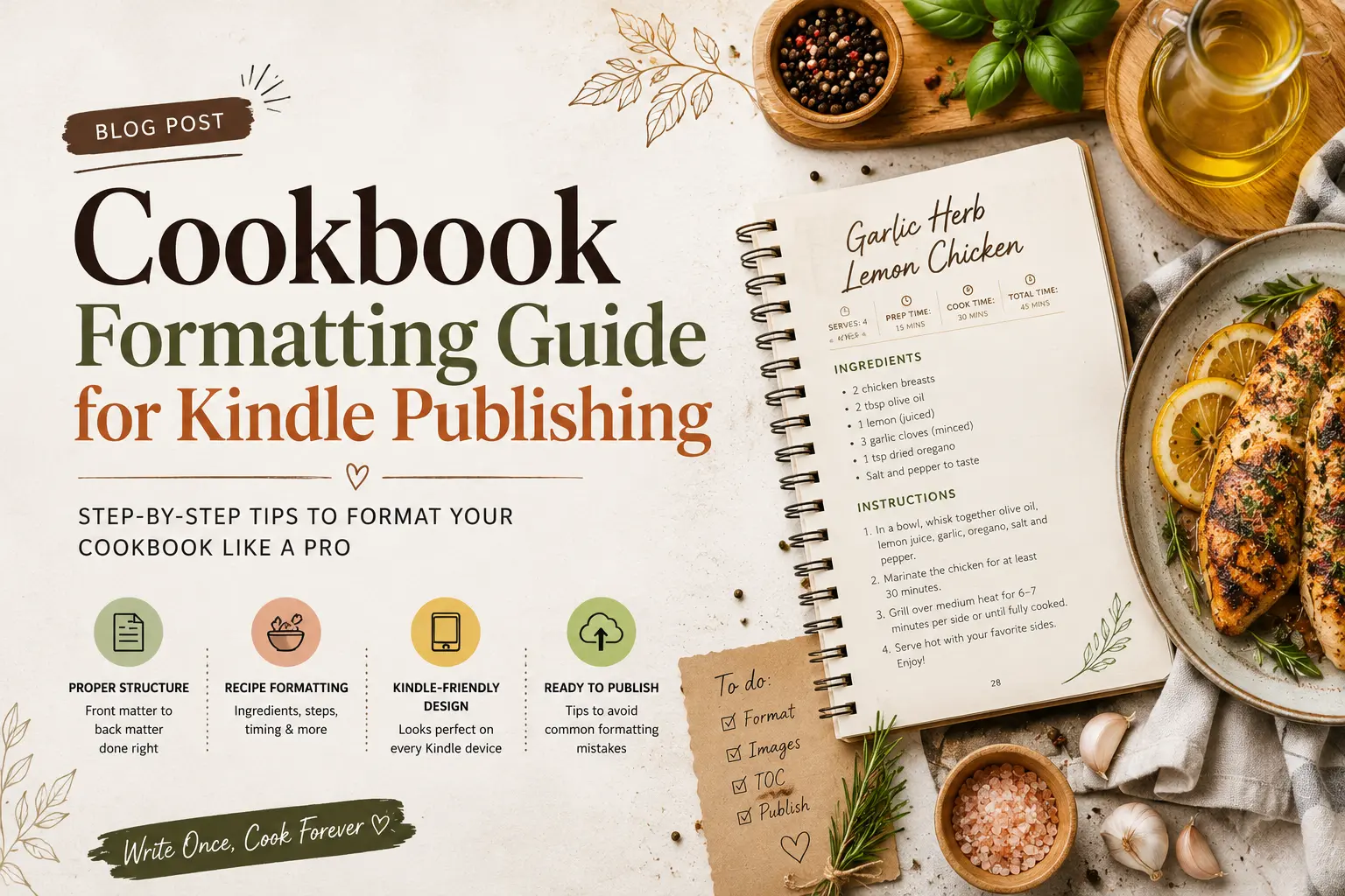 Cookbook Formatting Guide for Kindle Publishing