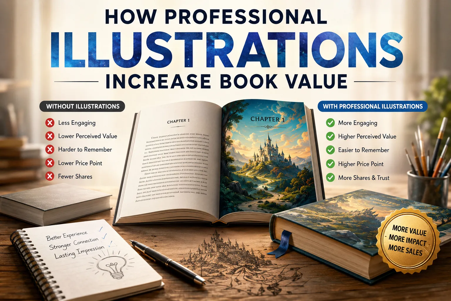 How Professional Illustrations Increase Book Value