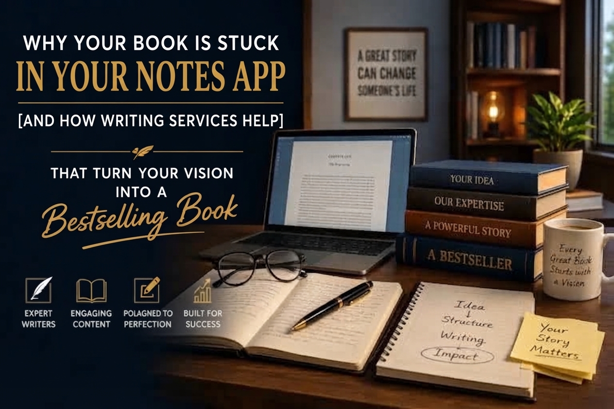 Why Your Book Is Stuck in Your Notes App (And How Writing Services Help)