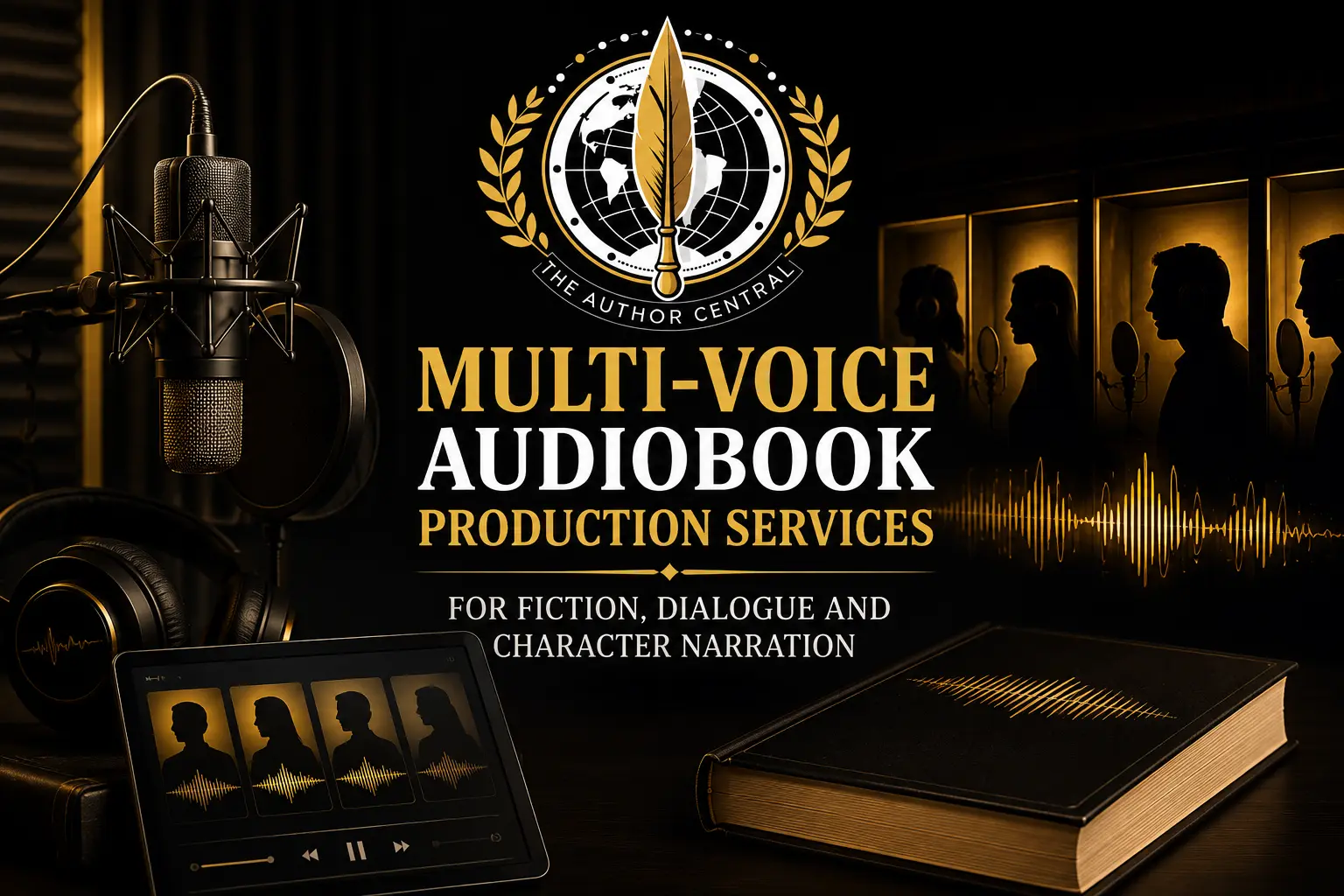 Multi-Voice Audiobook Production Services for Fiction, Dialogue and Character Narration