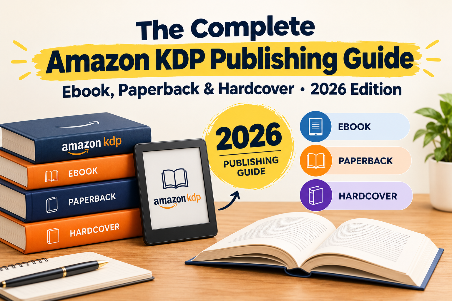 The Complete Amazon KDP Publishing Guide: Ebook, Paperback & Hardcover [2026 Edition]
