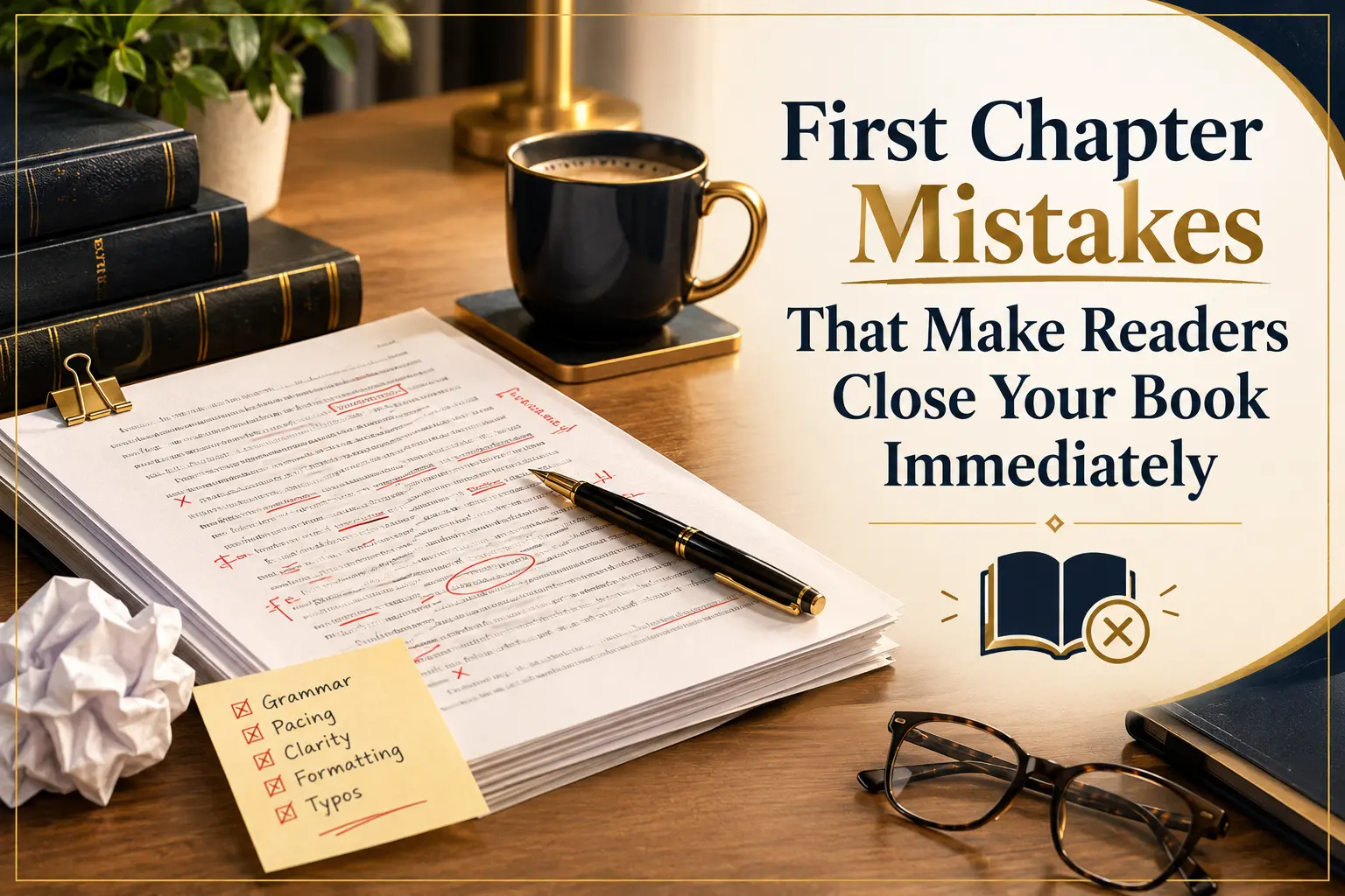 First Chapter Mistakes That Make Readers Close Your Book Immediately